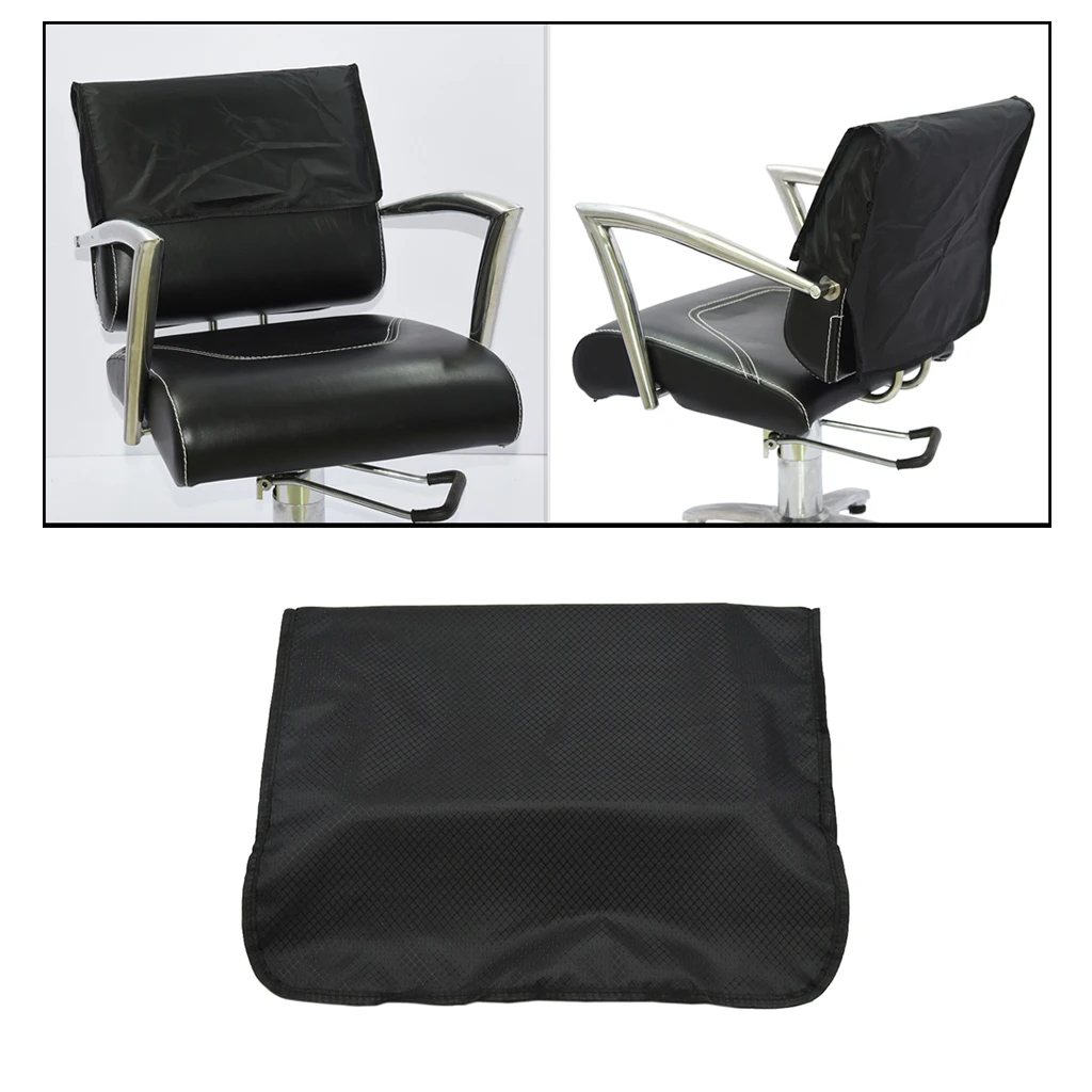 Professional Salon Baber Hairdressing Chair Back Covers Clear Black 19' Beauty Protector Vinyl Round Waterproof Seat Back Cover