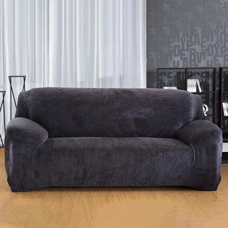 Теплые плюшевые эластичные диванных чехлов для Гостиная чехол все включено чехол для секционного дивана диван Ipad Mini 1/2/3/4 местный - Цвет: B