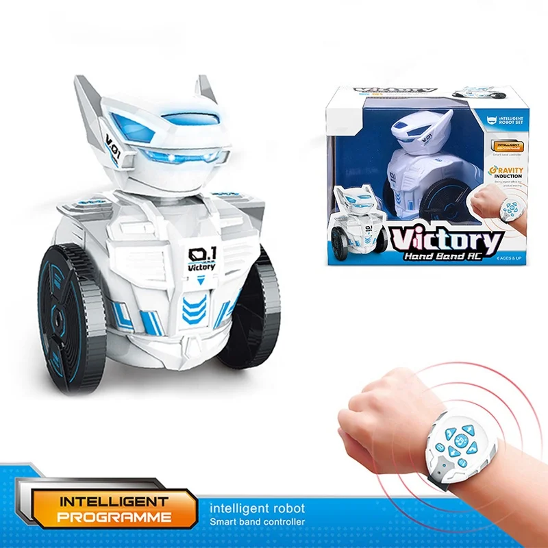 Kids Gift Watch RC Robot Toys 2.4GHz Watch Control Induction LED Light Musical Assembly/DIY Mini RC Robot For Children's Gifts Kids Gift Watch RC Robot Toys 2.4GHz Watch Control Induction LED Light Musical Assembly/DIY Mini RC Robot For Children's Gifts