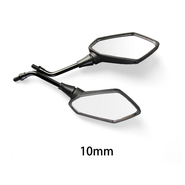 2Pcs/Pair Motorcycle Rearview Mirror Scooter Motocross Rearview Mirrors Electrombile Back Side Convex Mirror 8/10mm Carbon Fiber 10mm