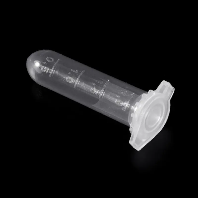 100 Pieces 2ml Centrifuge Tubes Plastic Vials with Scale Leak-Proof Snap Cap for School Lab Clear Lab Test Container W3JD