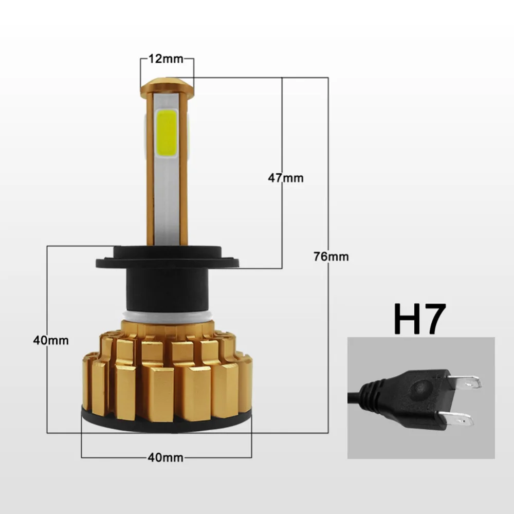 2 шт. H7 светодиодные лампы фар автомобиля H11 9005 9006 HB3 HB4 авто лампа 8000LM 80 Вт IP68 водонепроницаемый 12V 6000K led автомобилей
