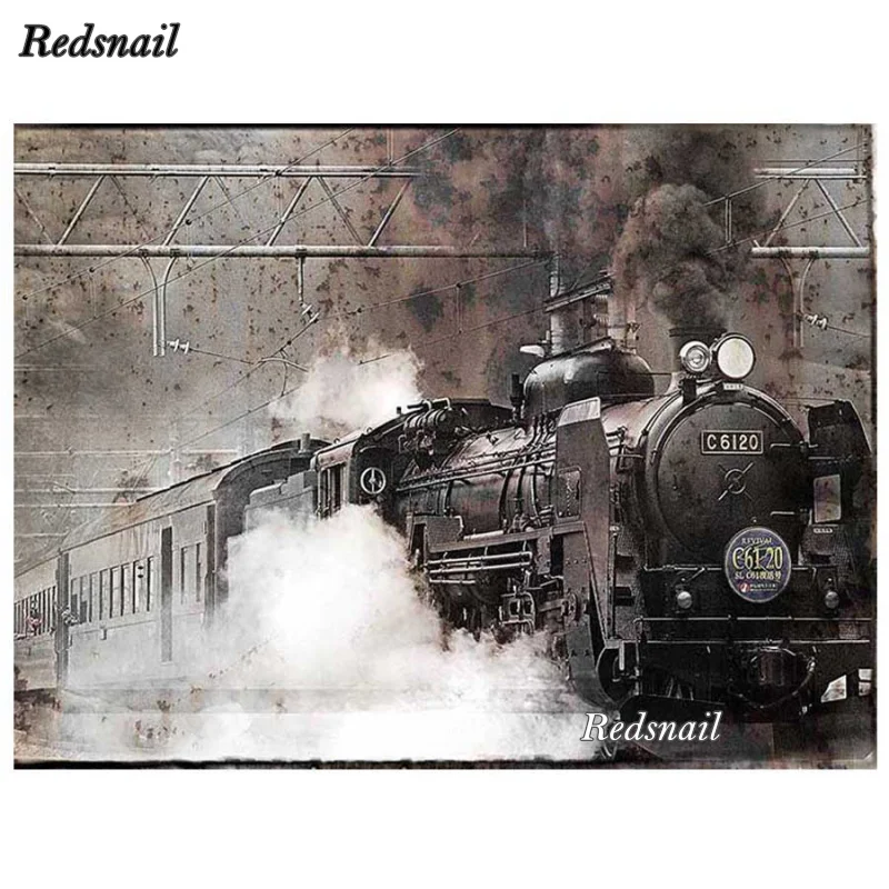 Steam Train Diamond Painting Mosaic Kit 30 x 40 cm