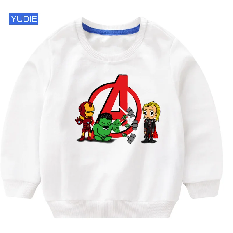 

baby Boys sweatshirt Hulk Thor Spider Man Captain America T Shirt Cool Fashion Leagued Superman Sweatshirts baby toddler girl