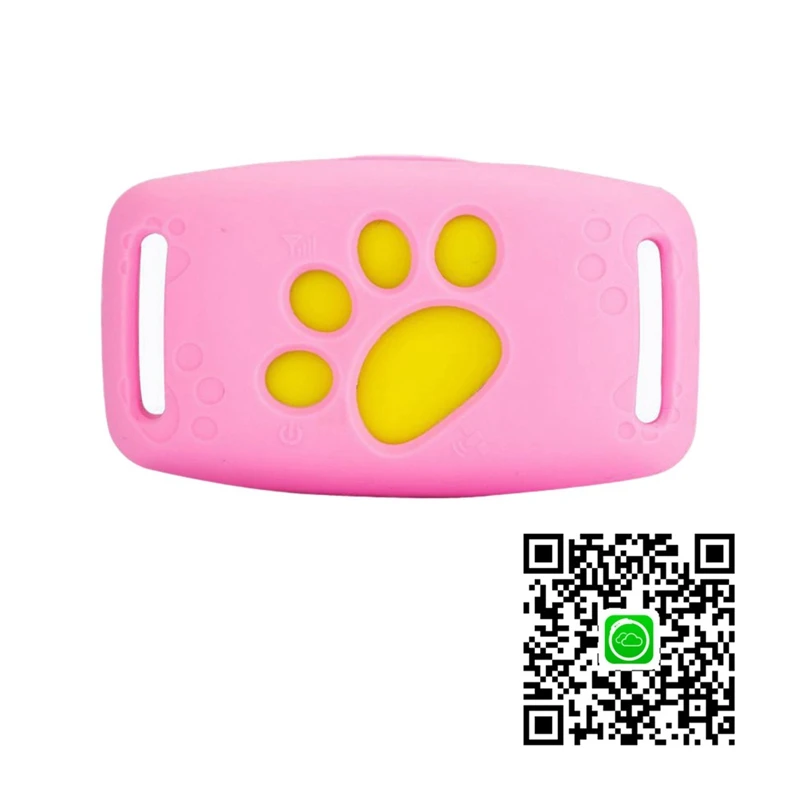 Ошейник для собак с gps трекеры регулируемые ремни для домашних животных базовый ошейник gps ошейник с локатором умный антиосенний беспроводной монитор для собаки Finder - Цвет: Розовый