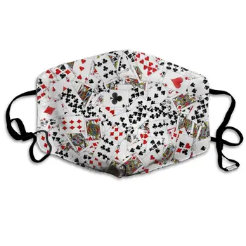 

NiYoung Unisex Fashion Anti Dust Pollution Outdoor Mouth Mask with Adjustable Ear Loops, Protection Warm Windproof Playing Poker
