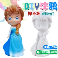 Детская живопись ручной работы гипсовая кукла игрушка винил борцовка не плохой белая основа керамический цветной рисунок DIY Плесень монета банка