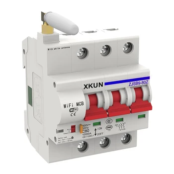 

XKUN Wifi circuit breaker eWelink APP 3P 10-80A Smart home intelligent automatic wireless free shipping