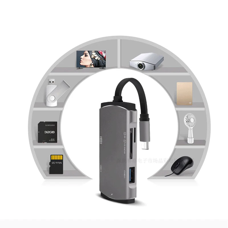 Dex станция для samsung Galaxy S8 S9 Plus huawei Xiaomi Redmi usb type C адаптер для Macbook Pro с 4K HDMI USB-C зарядки SD