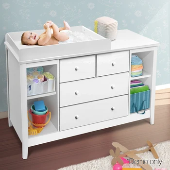

Artiss Change Table With 4 Generously Sized Drawers - White BABY-CHEST-WHITE-AB Practical Design 142 X 45 X 81cm A2