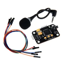Панель инструментов Высокая чувствительность Универсальный Перемычка провода практическое управление Черный Модуль распознавания голоса с микрофоном для Arduino