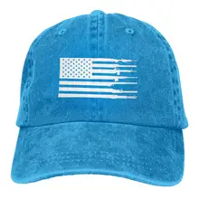 Черный пистолет американский флаг унисекс Дальнобойщик шляпы папа бейсболки водительская Кепка