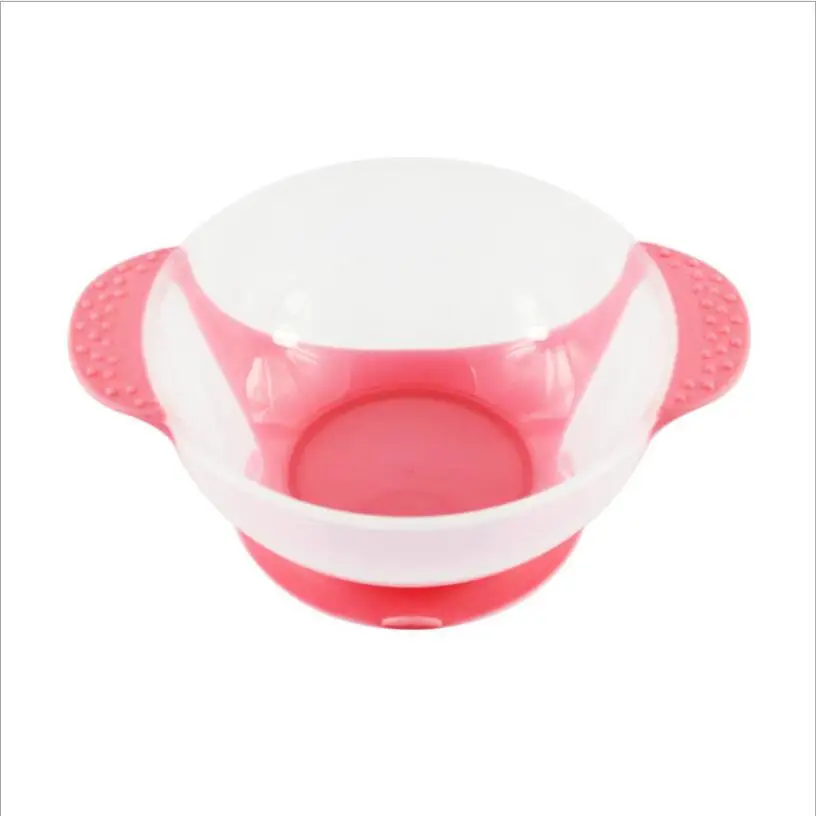 1 PC Red Посуда для кормления, безопасная посуда для кормления детей, чаша для поедания младенцев с присоской, вспомогательная ложка, вилка, Детские тренировочные товары - Цвет: 1 PC Red