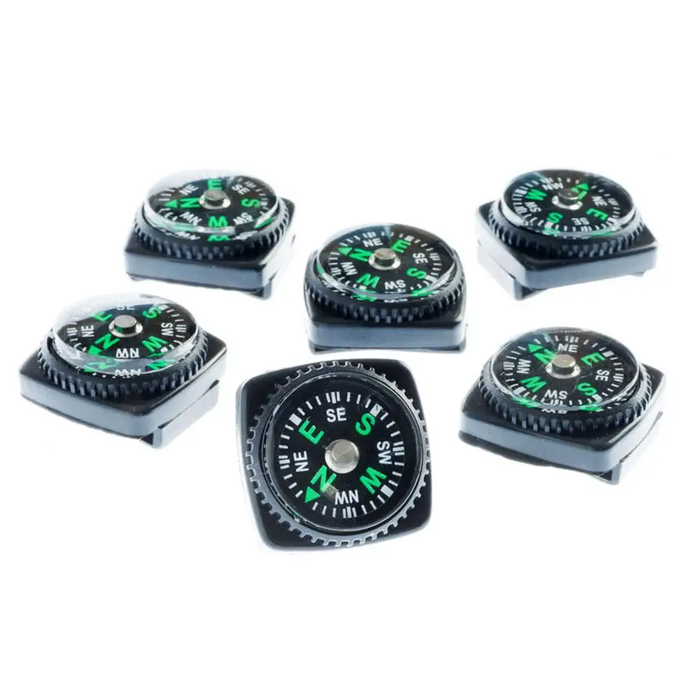 50Pcs Portable Mini Compass Practical Precise Camping Hiking North Navigation Survival Button Design Watchband Guider4 | Спорт и