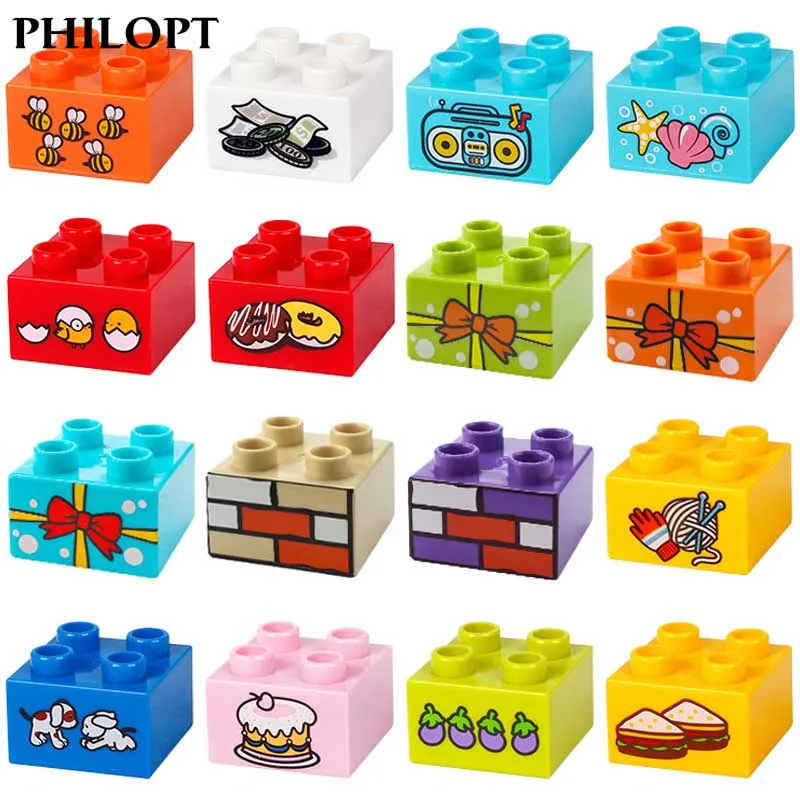 MOC DIY Big Building Blocks Scene Doll Figures Educational Toy Compatible Large Bricks Assembly Children Kids Gifts For Girl Boy
