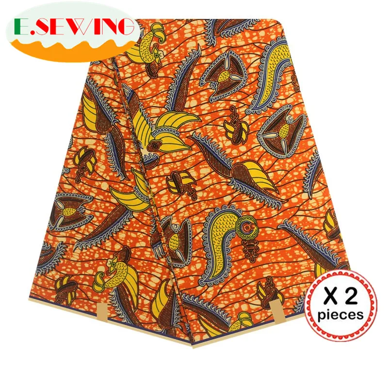 Африканская восковая ткань с принтом Анкара для шитья Анкара африканская ткань 12 ярдов нигерийская хлопковая ткань Гана для платья 81053