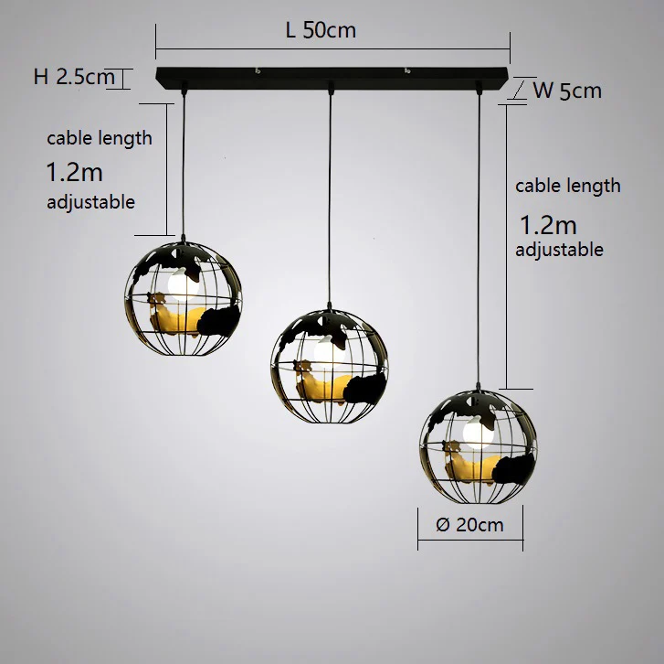 Земной шар подвесной светильник s подвесные лампы для бара ресторана гостиной полый шар потолочные светильники подвесной светильник Globes - Цвет корпуса: three black 20cm