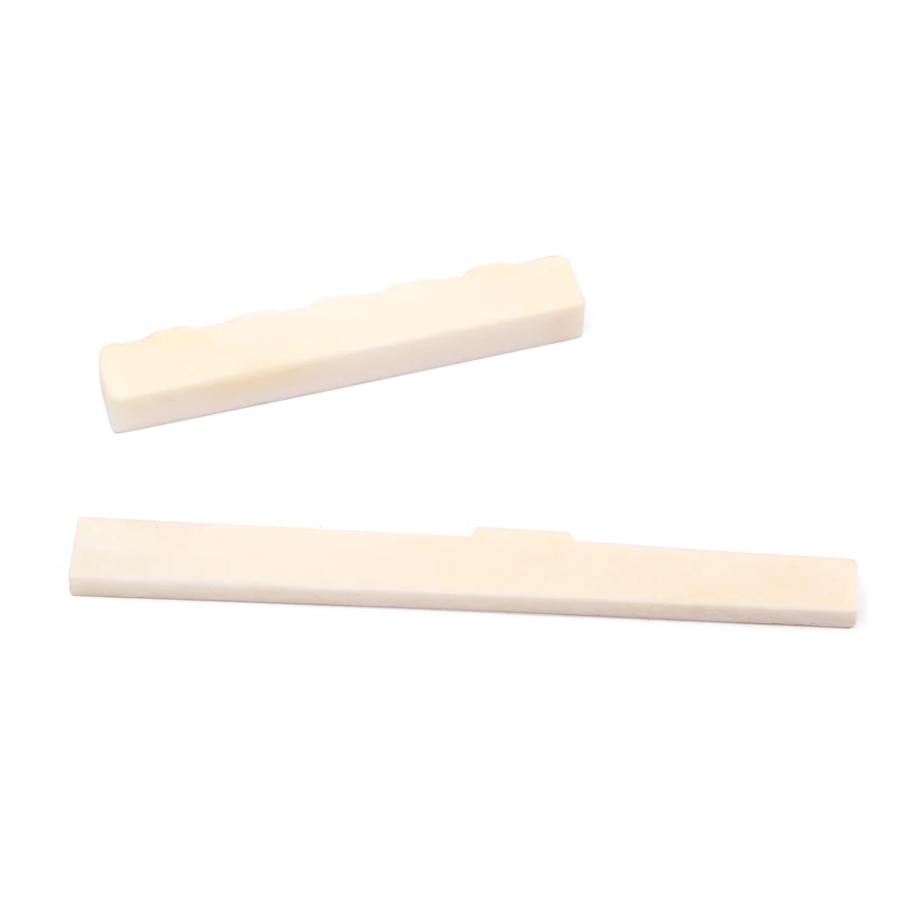 1 Set Guitar Bone Bridge Saddle Blank&Nut for Classical Guitar Parts Accessories