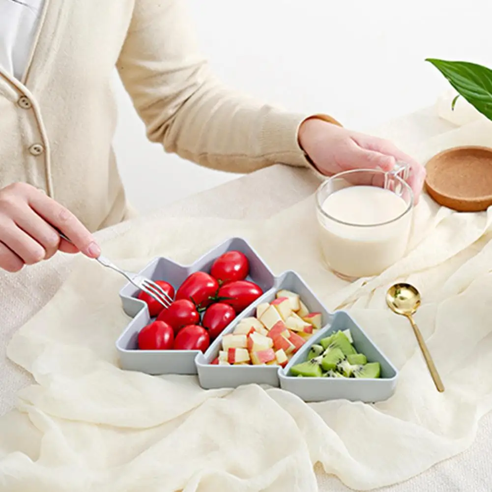 

2019 New Creative Fruit Plate Christmas Tree Shape Dried Fruit Storage Plate Nuts Fruits Snack Bowl Dish Home Supply Tableware