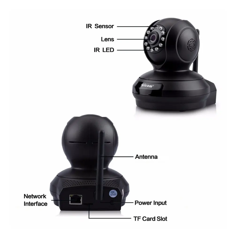 Per Sricam Sp019 1080P Hd di Sorveglianza Monitor Della Macchina Fotografica di Visione Notturna Wi