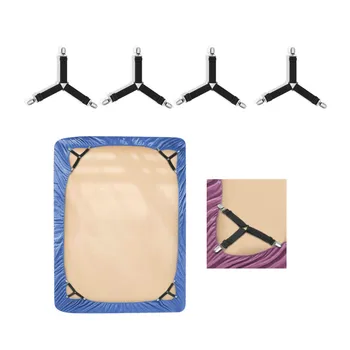 

Bed Sheet Holder Straps Adjustable Elastic Sheet Clips- Pack of 8 Sheet Straps Suspenders with Heavy Duty Grippers for Crib,Bedd