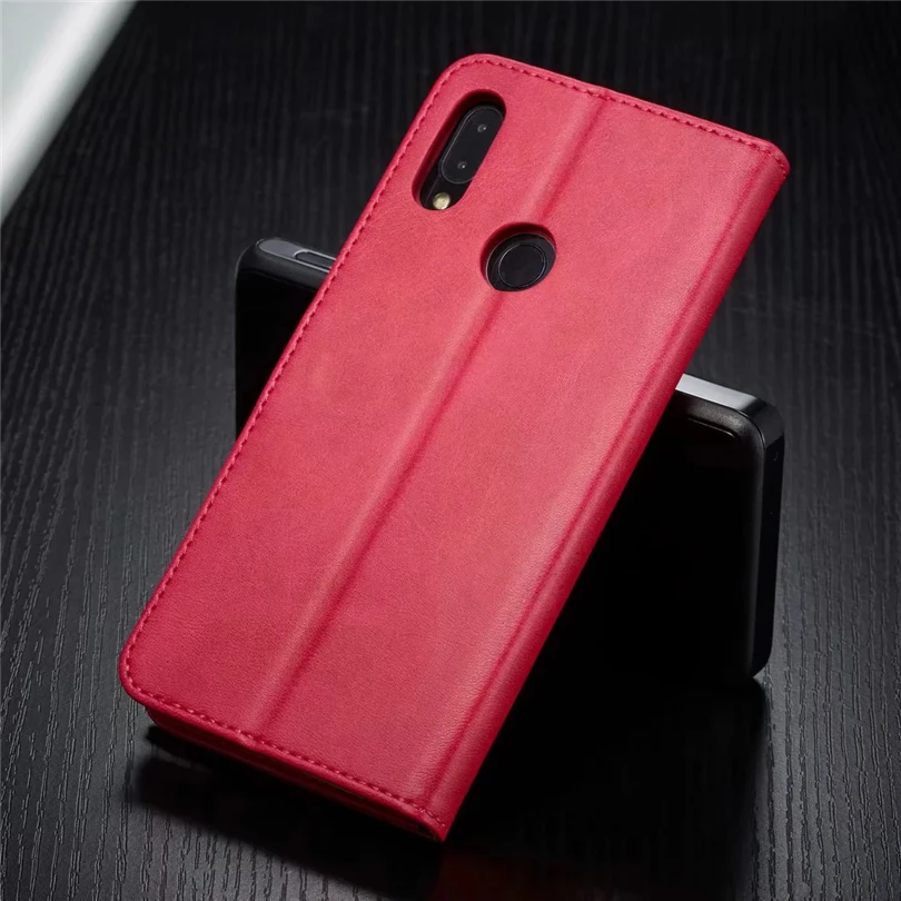 Чехол-Кошелек из ТПУ для Xiaomi Redmi 7 7A Note 7 Pro, роскошный магнит кожаный чехол для Redmi Note 7, полный защитный чехол 360 - Цвет: Розовый