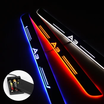 

2PCS LED Door Sill For AUDI A3 8L1 8P1 8V1 8VK 1996-2020 Door Scuff Plate Acrylic Car Welcome Light Accessories