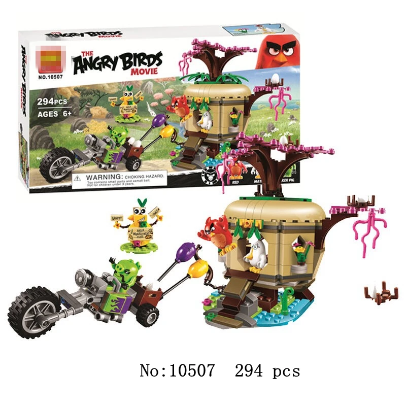 10505 10506 10507 10508 10509 10510 серии Angry Birds, изображающие пятачка побег свинья замок из кубиков детские развивающие игрушки подарки - Цвет: 10507   294 pcs