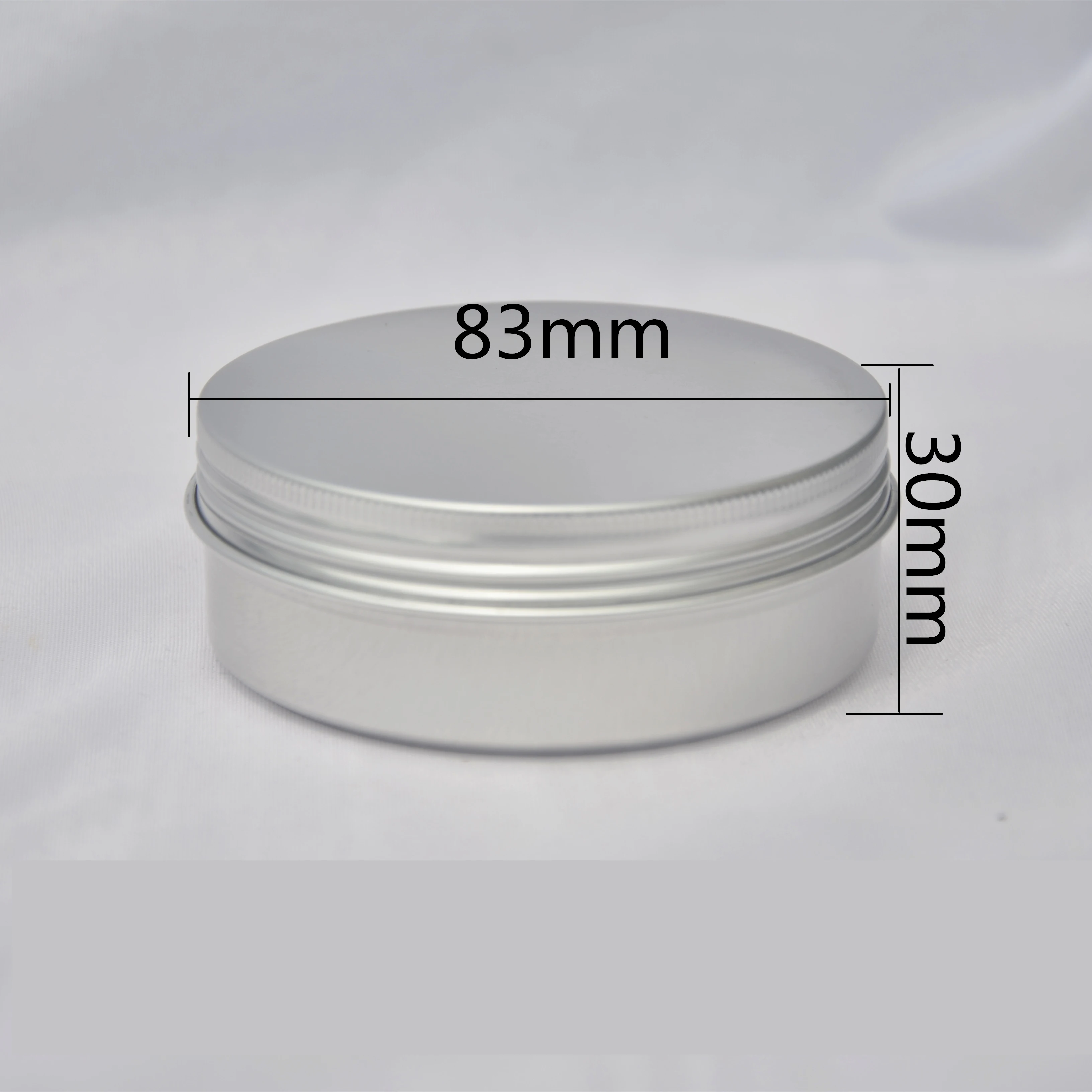 

50pcs 120g/120ml Empty Aluminum Jars Refillable Cosmetic Bottle 4oz Ointment Cream Sample Packaging Containers Screw Cap