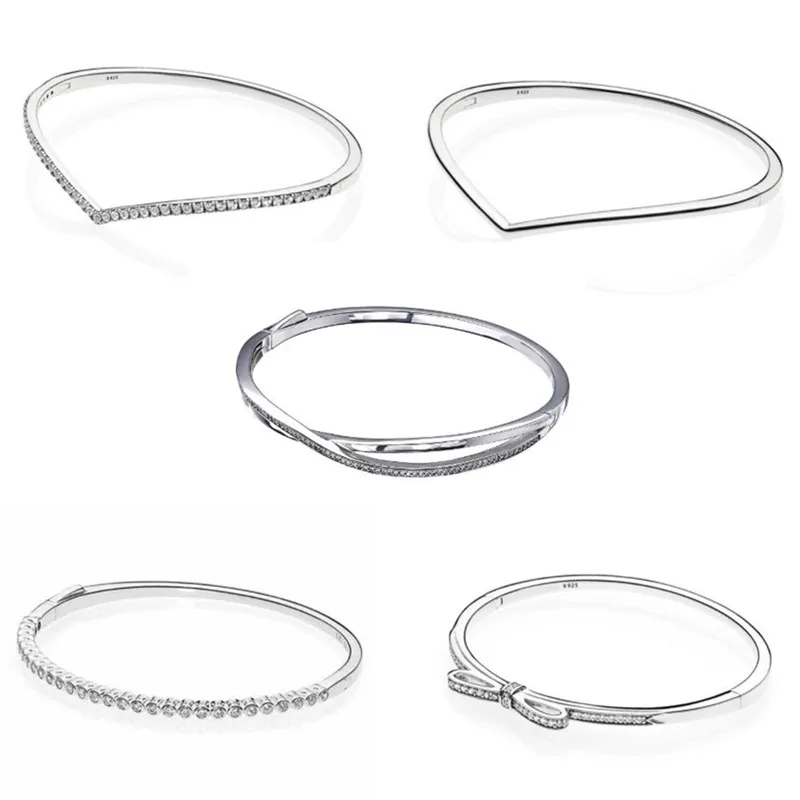 

Sparkling Alluring Brilliant With Row Shimmering Wish With Crystal Pan Bracelet 925 Sterling Silver Bead Charms