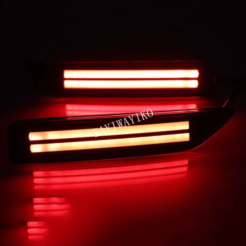 

2PCS For Honda City 2012 2013 2014 Multi-function LED Tail Rear Bumper Light Rear Fog Lamp Auto Bulb Brake Light Reflector