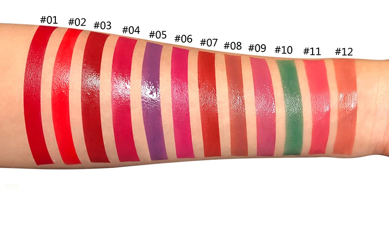 12 Colors private label matte lip gloss  moisture lip glaze small batch customization fashion color lipstick