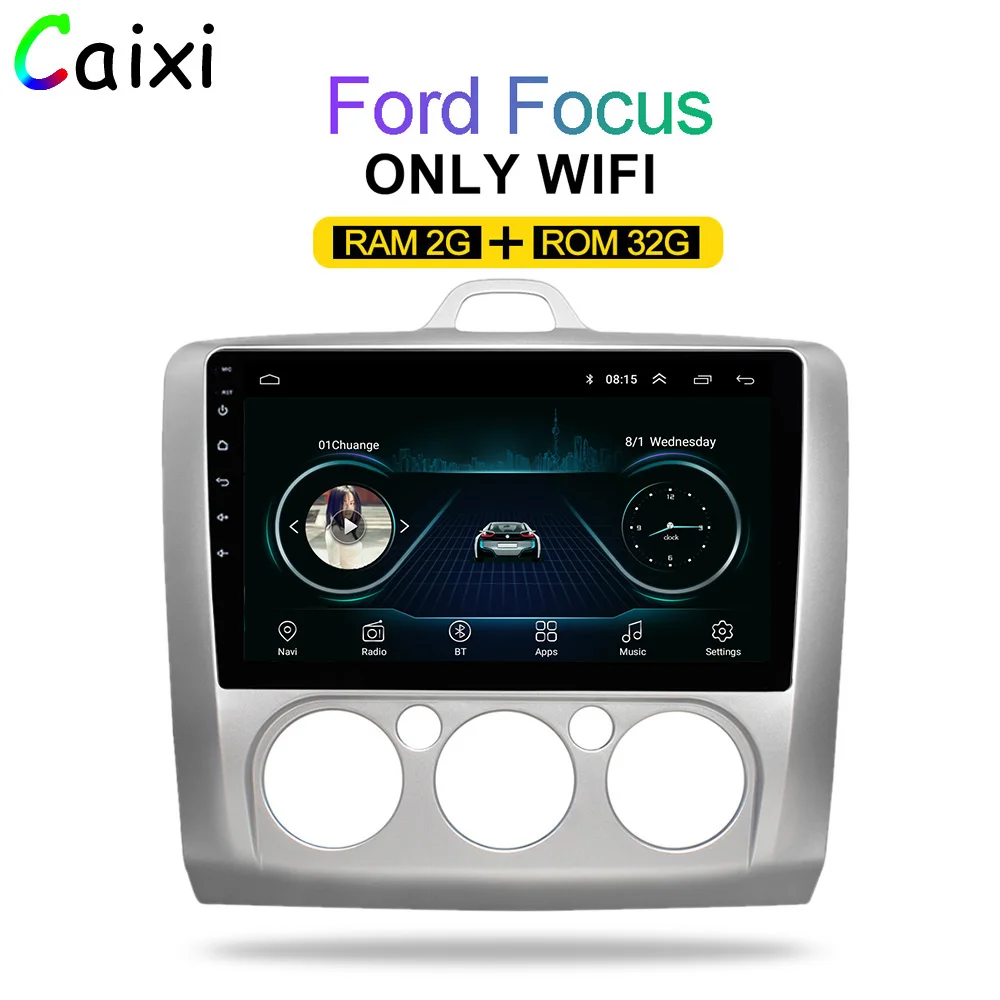 cx-fo-32G-1 CAIXI автомобильный Android 8,1 мультимедийный плеер для Ford Focus Exi MT AT 2 2004 2005 2006 2007 2008-2011 Автомобильный Радио gps навигация - Цвет: cx-fo-32G-1