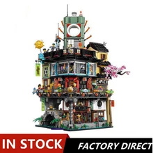 06066 серия "нинджагоинг", Город мастеров шпинджицу, набор строительных блоков, кирпичные игрушки, модель 7062, игрушки для детей, подарки