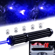 High Power 2w Lengthen Blue Laser Pointers 450nm Lazer sight Flashlight Burning Match/Burn light cigars/candle/ Hunting