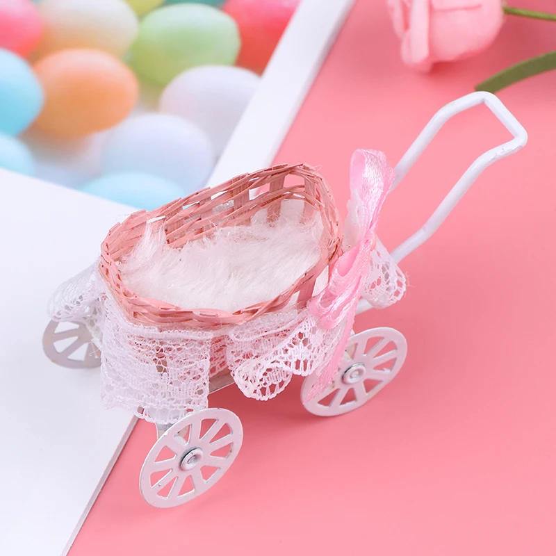 1/12 Dollhouse Miniature Accessories Mini Metal Baby Carriage Simulation Barrow Model Toys for Doll House Decoration | Игрушки и хобби