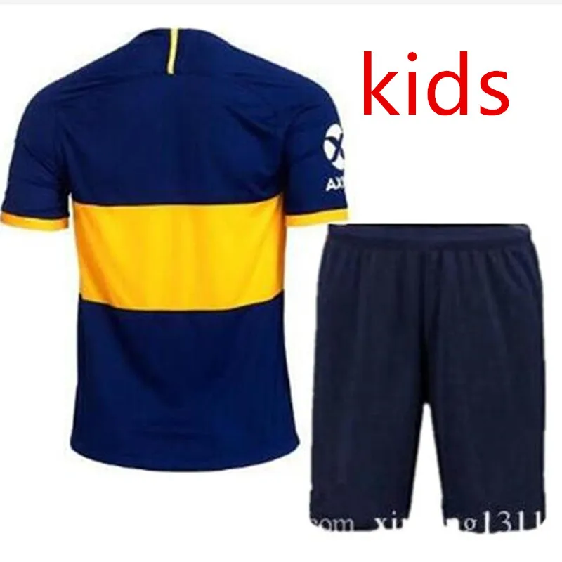 19, 20 Детский комплект, Boca Juniors, Футбольная Футболка, домашняя, GAGO, OSVALDO, PEREZ DE ROSSI, TEVEZ, PAVON, JRS, спортивная детская футболка - Цвет: kids