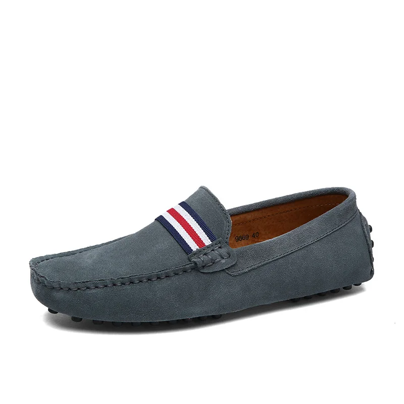 

Slip-on Soft Flats Footwear Lightweight Driving Shoes Men Shoes Cow Suede Leather Genuine Casual Loafers Men Moccasins Shoes