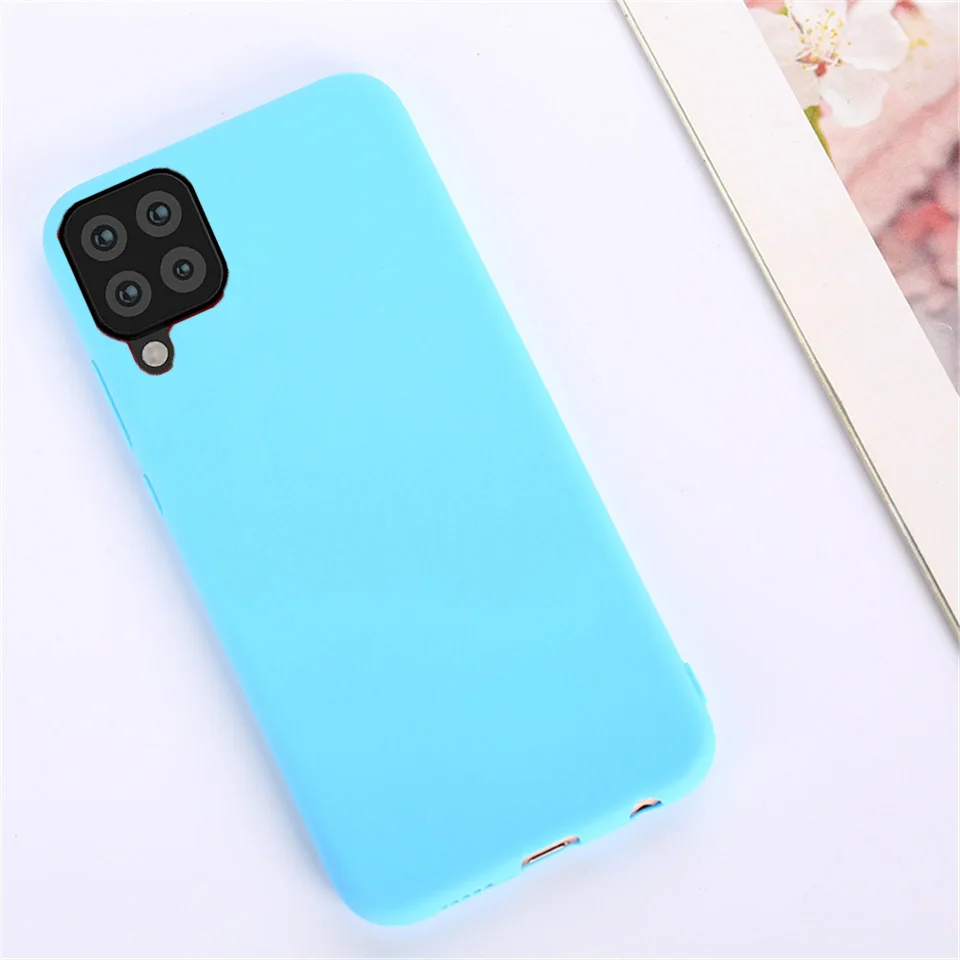 Candy Solid Color Silicone Case For Samsung Galaxy M32 4G F62 M62 Coque Soft TPU Matte Back Cover silicone case for samsung