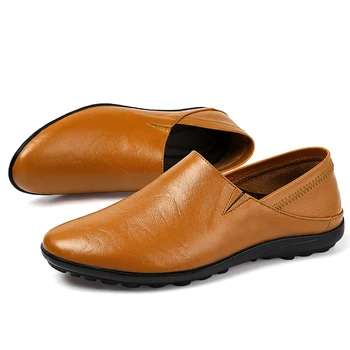 

Classic Business Men's Dress Shoes Genuine Leather Elegant Formal Wedding Shoes Men Slip on Office Loafers Shoes for Men %