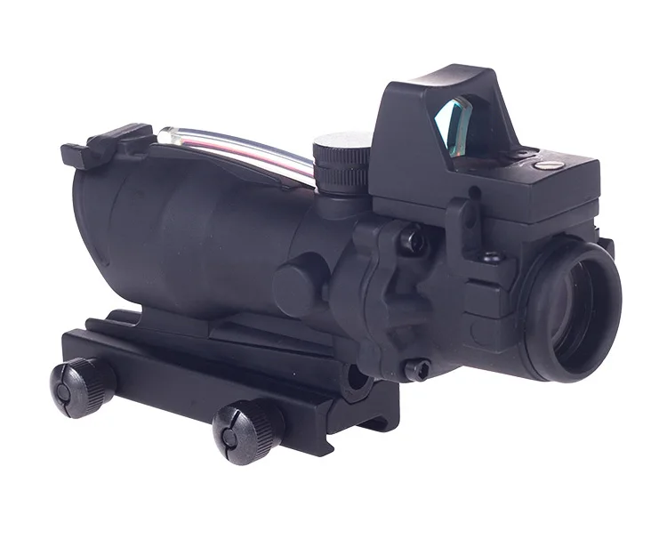 ACOG 4X32 оптический прицел шеврон сетка волокно зеленый подсвеченный красным оптический прицел с RMR мини Красный точка зрения