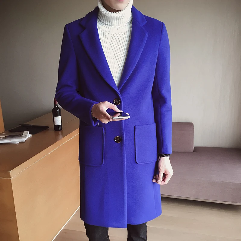 New Winter Overcoat Wool Coat Men Leisure Long Sections Woolen Coats Men's Pure Color Casual Fashion Jackets New Winter Overcoat Wool Coat Men Leisure Long Sections Woolen Coats Men's Pure Color Casual Fashion Jackets