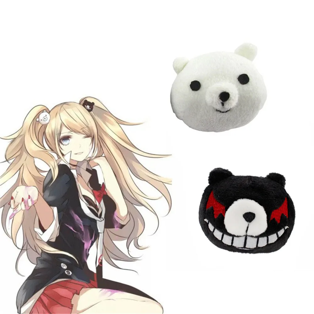 Cosplay&ware 1 Pair Anime Dangan Ronpa Danganronpa Hair Clip Junko Enoshima Mono Kuma White Black Bear Headwear Women Girl Cosplay Gifts -Zentai shop online Hf3d6237ef40f43ce9d649f385da72c4bh.jpg