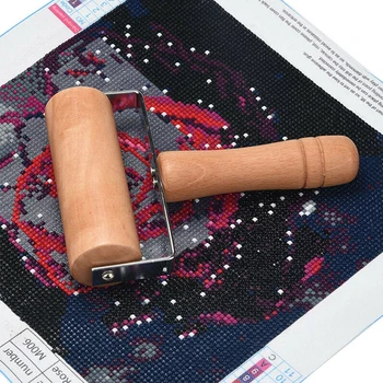 

Paste Tight Ergonomic Sewing Adults Children Art DIY Diamond Painting Tool Cross Stitch Wooden Roller Pressing Home Craft