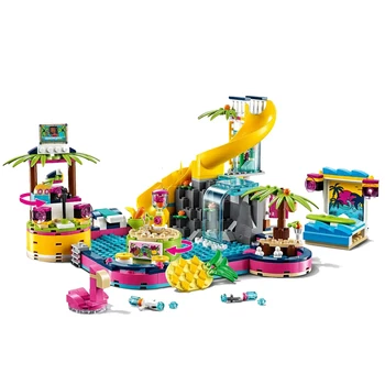 

New Girl Series Princess Bricks Karaoke Pool Party Compatible Lepining Friends 41374 Building Blocks for Kids Christmas Gift