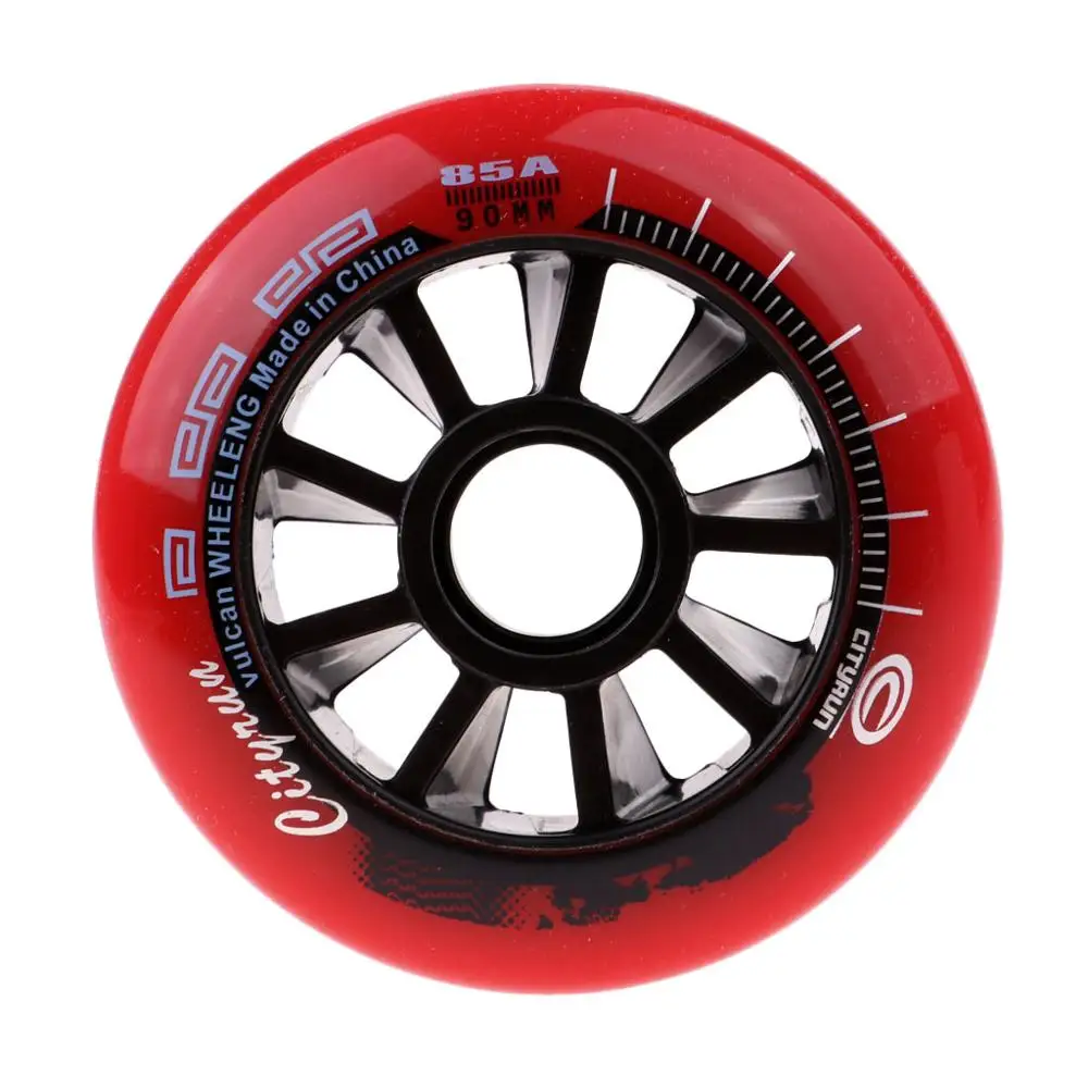 Inline Roller Skate Wheel Replacement Skating Accessory Durable High Elastic Wear-resistant Sports Equipment 90/100/110mm 1pc Roller Skating Wheels