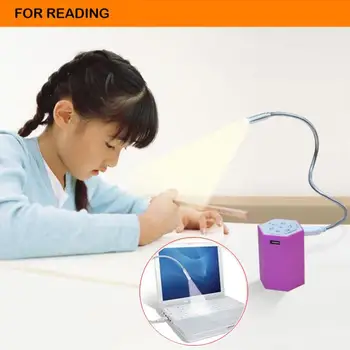 

LED Light White Metal Keyboard Light Lighting Fixture Eye Care Desktop Accessory Convenient USB Lamp Computer Laptop Durable