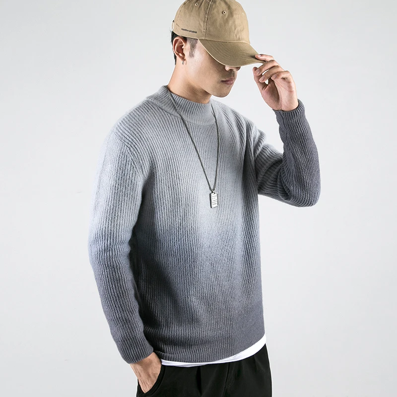 Yasword Men Sweater Sweatshirt Sweatcoat Woolen Pullover Stripes Man Tops Winter Autumn Clothes Male Clothing