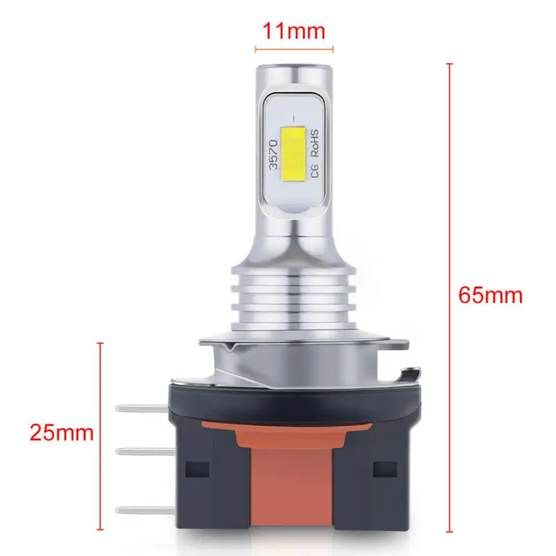 Muxall-LED Day Driving Running Light, White Auto Fog Lamp, farol de carro para VW, Audi, BMW, H15, H7, H4, CSP, 12V, 4300K, 6000K, PCes 2