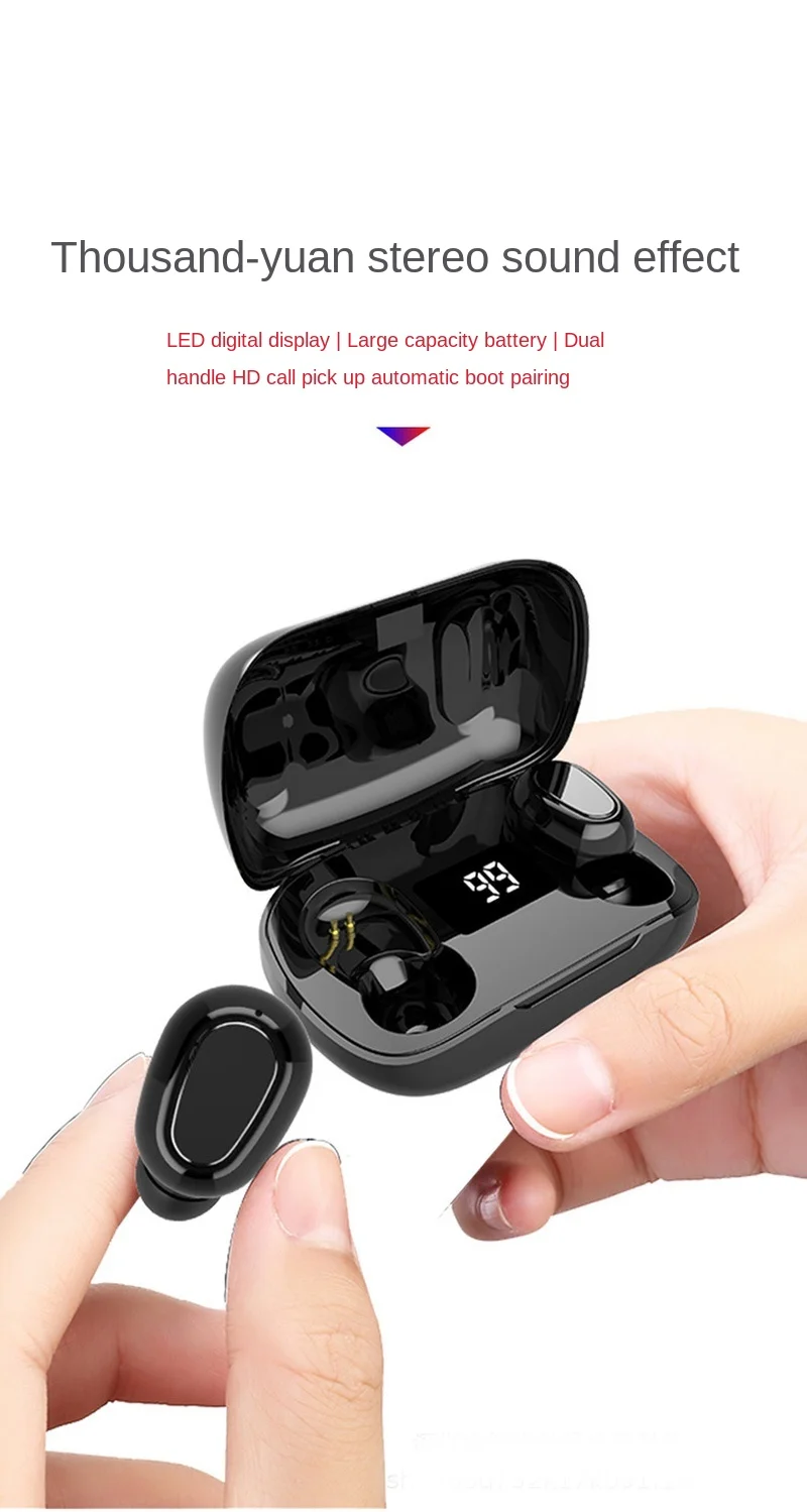 free shipping Sport type Bluetooth TWS headset wireless One ear and two ears noise reduction waterproof Portable charging box